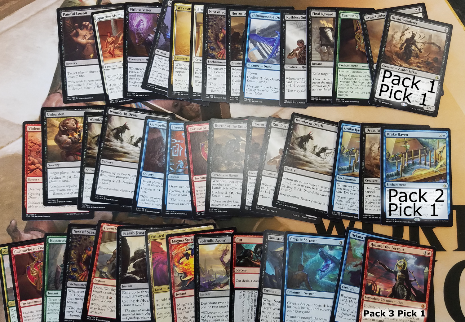 6-2-2017 Amonkhet Draft Pick Order